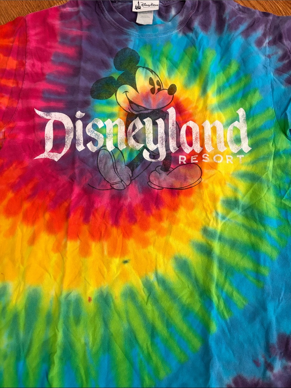 Disney Tie-Dye Mickey Disneyland Resort Short Sleeve Tee - Rainbow